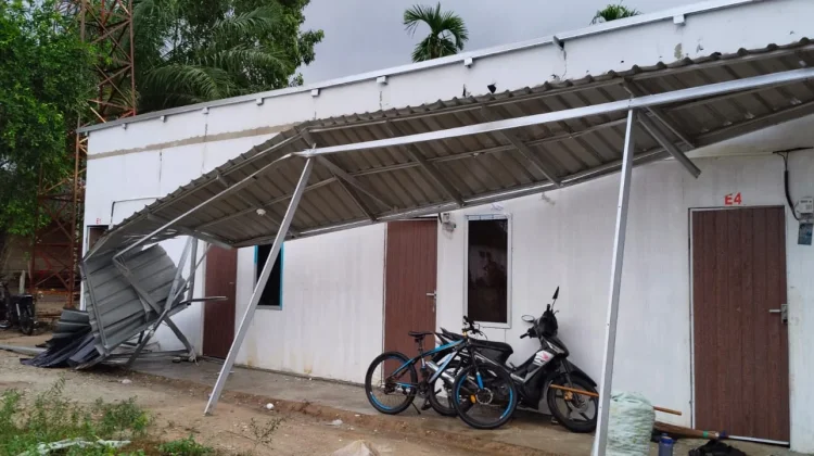 Angin Kencang Terjang Aceh Utara, 58 Unit Huntara Rusak