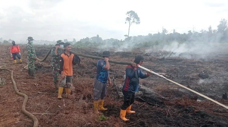 Karhutla Aceh Barat Mulai Terkendali, Tim Gabungan Lakukan Pendinginan