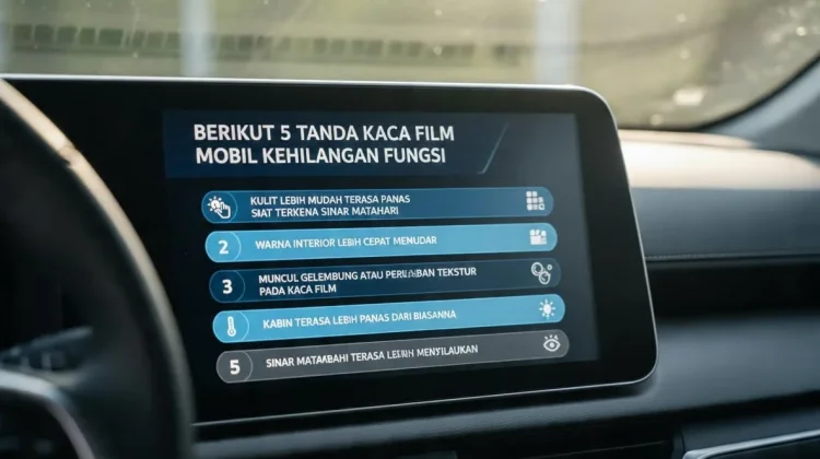 Berikut 5 Tanda Kaca Film Mobil Kehilangan Fungsi