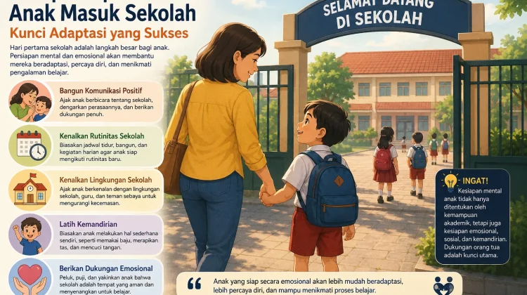 Mempersiapkan Mental Anak Masuk Sekolah Jadi Kunci Adaptasi Awal
