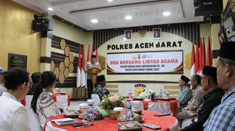 Sambut Hari Bhayangkara, Polres Aceh Barat Gelar Doa Bersama Lintas Agama