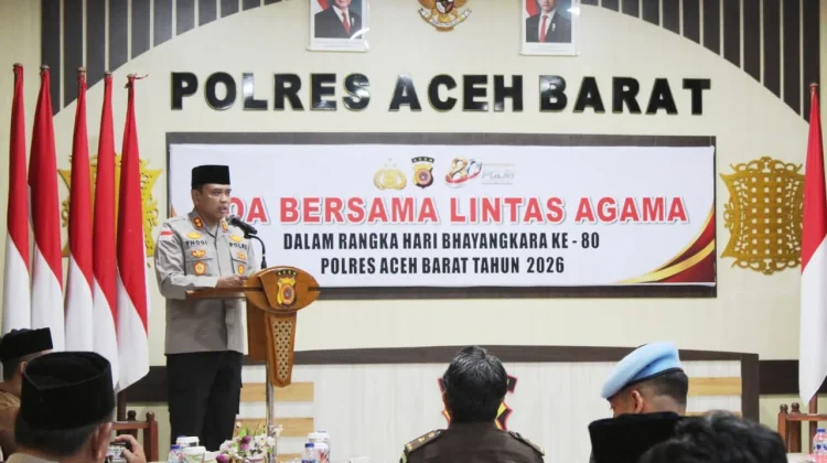 Doa Bersama Lintas Agama, Polres Aceh Barat Perkuat Toleransi