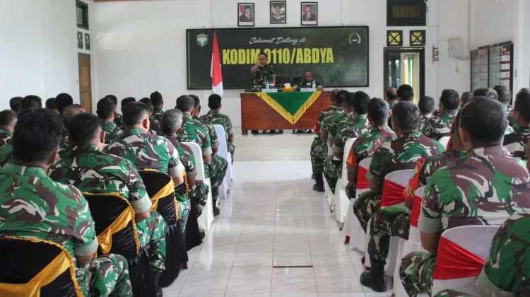 Kasdam IM Tekankan Personil TNI Hindari Narkoba dan Judionline
