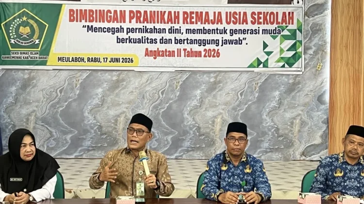 Kemenag Aceh Barat Gelar Bimbingan Pranikah Remaja, Tekan Angka Pernikahan Dini