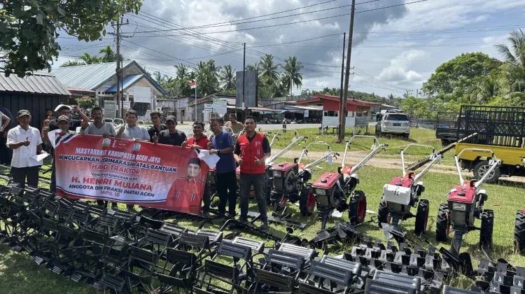 Hendri Muliana Perjuangkan Bantuan 13 Hand Traktor untuk Petani Aceh Jaya