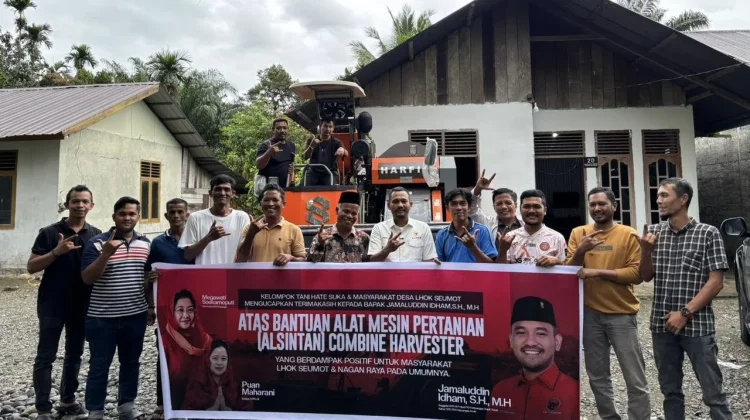 Jamaluddin Idham Salurkan Bantuan Alsintan untuk Petani Aceh