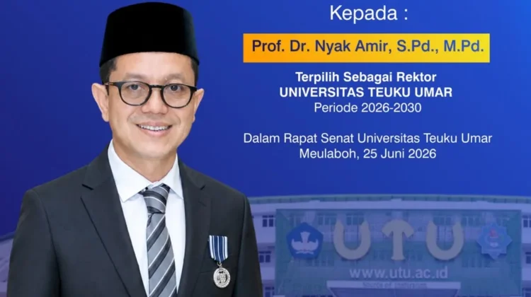 Prof Nyak Amir Terpilih sebagai Rektor Universitas Teuku Umar Periode 2026–2030