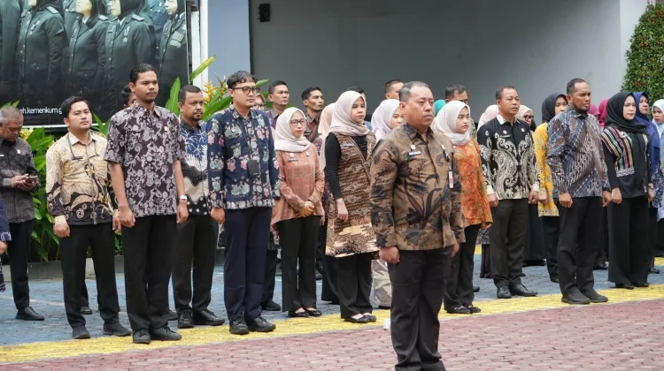 Kanwil Kemenkum Aceh Gelar Upacara Harganas