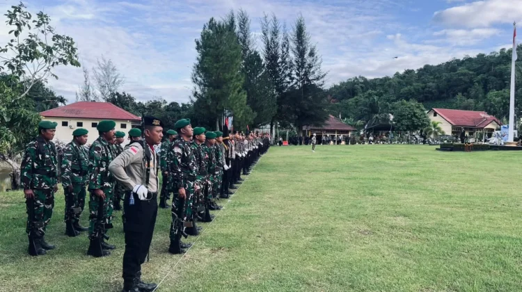 Sinergitas TNI Polri Prajurit TNI Kodim Abdya Ikuti Upacara HUT ke-80 Bhayangkara
