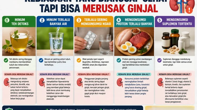 Kebiasaan yang Dianggap Sehat tapi Bisa Merusak Ginjal