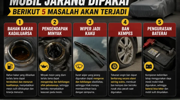Mobil Jarang Dipakai Berikut 5 Masalah Akan Terjadi