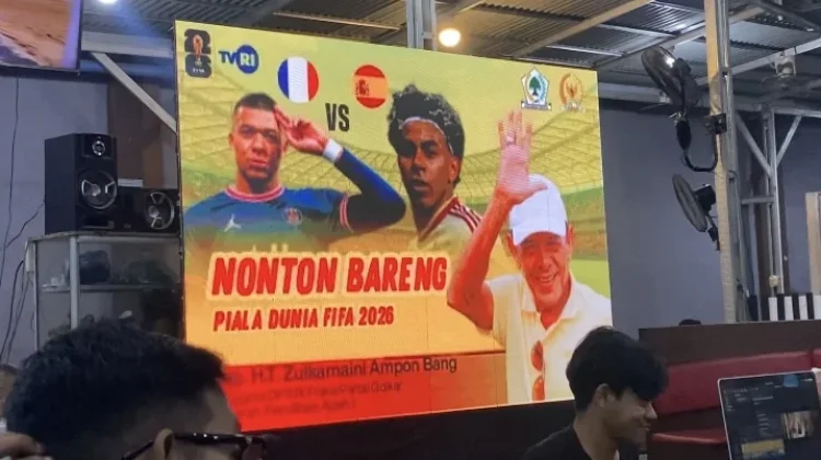 Ampon Bang Sukses gelar Nobar Piala Dunia FIFA 2026 di Meulaboh