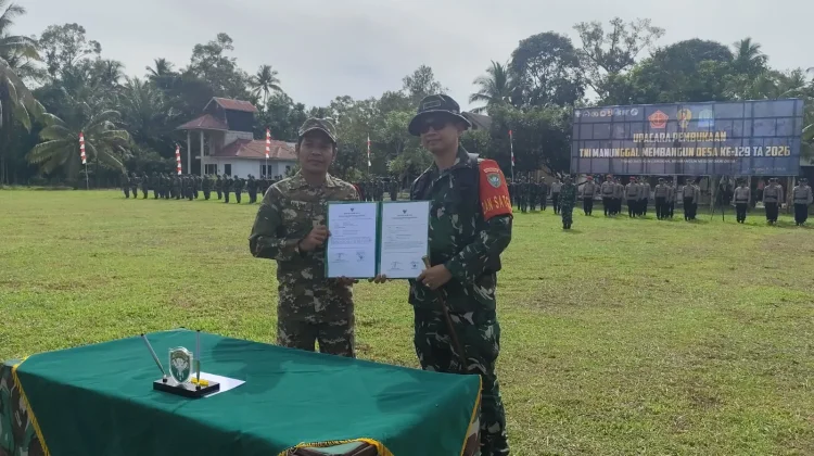 Wabup Aceh Jaya Resmikan TMMD Ke-129