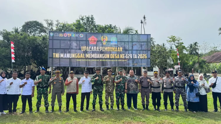 Pemkab Aceh Jaya Resmikan TMMD Ke-129 di Sarah Raya