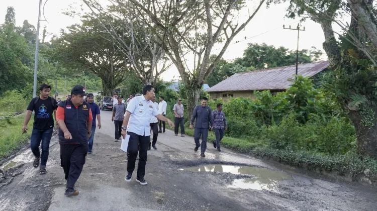 Bupati Simeulue Tinjau Jalan Akses Pelabuhan Kolok Perbaikan Dimulai Tahun Ini