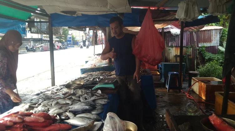 Harga Ikan Segar di Pasar Meulaboh Sempat Naik Akibat Nelayan Tak Melaut