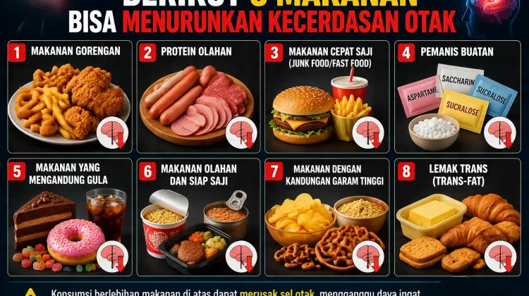 Berikut  8 Makanan Bisa Menurunkan Kecerdasan Otak