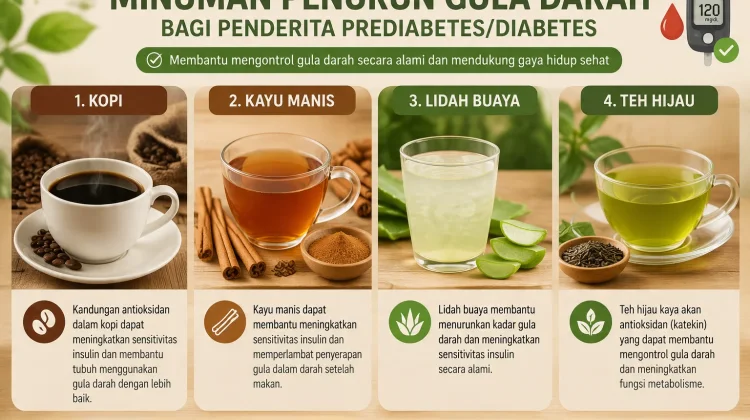 Berikut Minuman Penurun Gula Darah Bagi Penderita Prediabetes/Diabetes