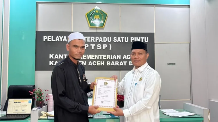 Sebanyak Enam LPTQ Terima IJOP dari Kementerian Agama Aceh Barat Daya