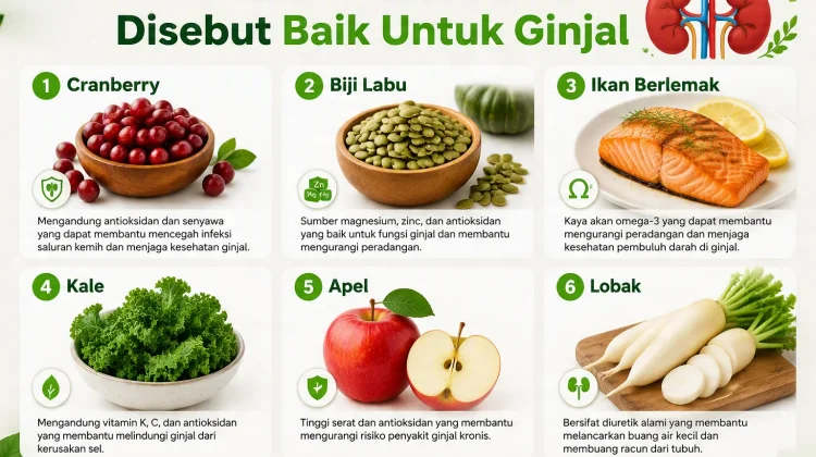 Berikut 6 Makanan Ini Disebut Baik untuk Ginjal