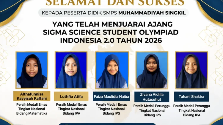 Lima Siswa SMPS Muhammadiyah Singkil Borong Medali Nasional di SSS Olympiad 2.0