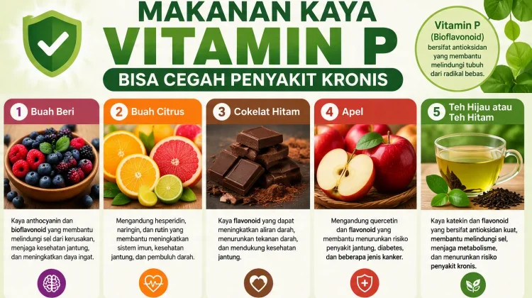 Makanan Kaya Vitamin P Bisa Cegah Penyakit Kronis