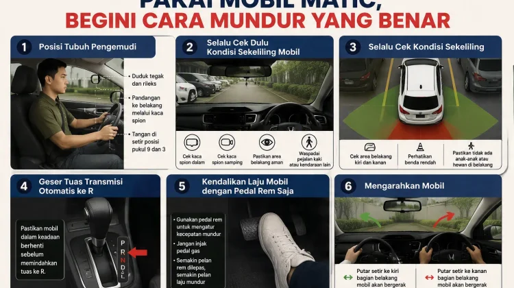 Pakai Mobil Matic, Begini Cara Mundur yang Benar