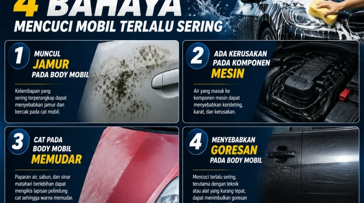 Berikut 4 Bahaya Mencuci Mobil Terlalu Sering