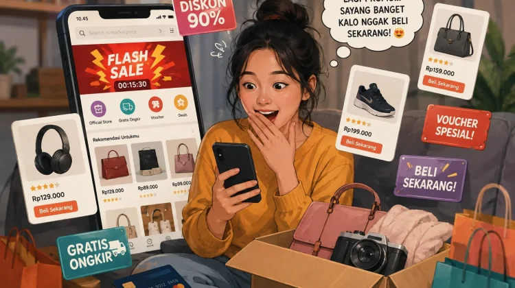 Promo Menggoda, Tren Belanja Impulsif di Marketplace Kian Marak