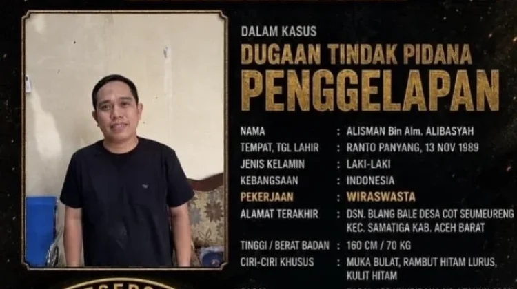 Polres Aceh Barat Terbitkan DPO Kasus Dugaan Penggelapan