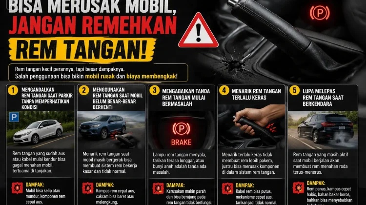 Bisa Merusak Mobil, Jangan Remehkan Rem Tangan