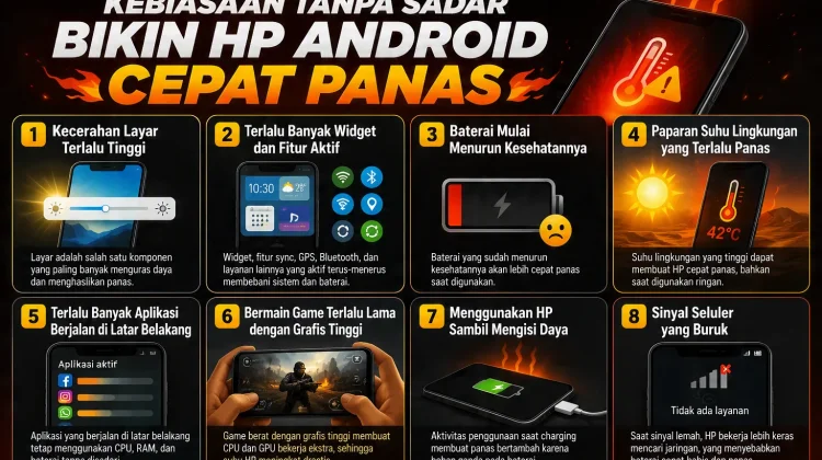 Kebiasaan tanpa Sadar Bikin HP Android Cepat Panas