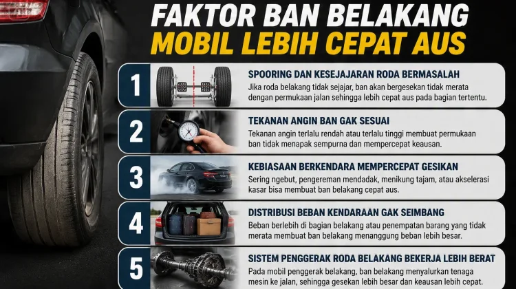 Faktor Ban Belakang Mobil Lebih Cepat Aus