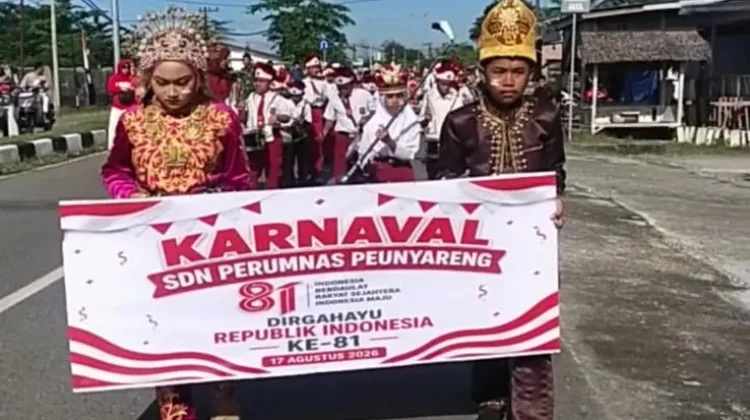 Siswa SDN Perumnas Peunyareng dan TK STTU Alpen Turut Semarakkan Sambut HUT RI
