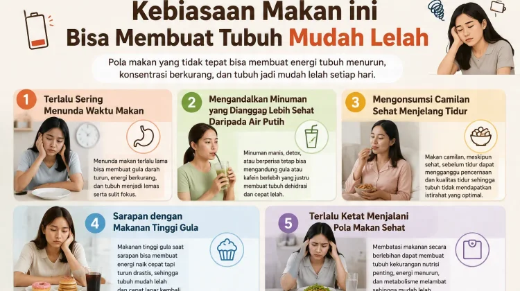 Kebiasaan Makan ini Bisa Membuat Tubuh Mudah Lelah