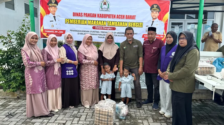 Dinas Pangan Salurkan 35 Paket Makanan Bergizi Balita di Kecamatan Mereubo