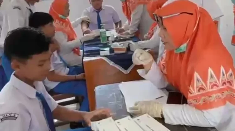 Puskesmas Cot Seumereung CKG Kesehatan Siswa Madrasah MAN 2 Aceh Barat