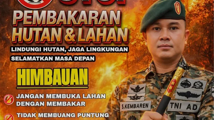 Dandim 0105/Aceh Barat Serukan 'Stop Pembakaran Hutan dan Lahan'