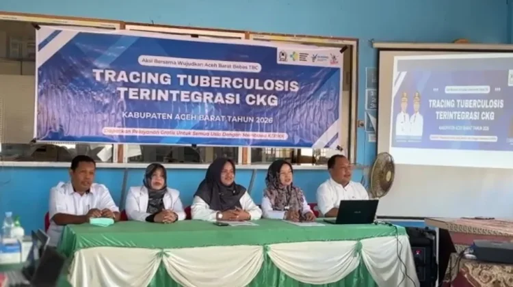 Dinkes Aceh Barat Gelar Tracing TBC Melalui CKG pada Masyarakat di Desa Suak Ribe