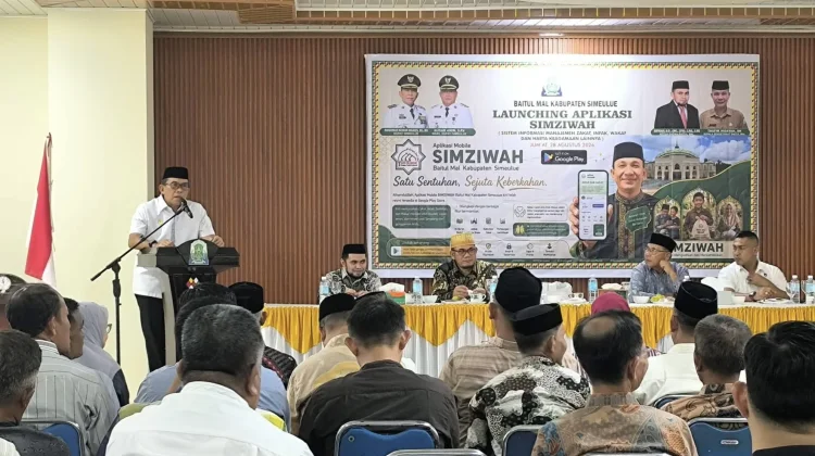 Bupati Simeulue Luncurkan Aplikasi SIMZIWAH Baitul Mal