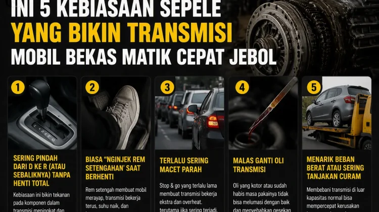 Kebiasaan Bikin Transmisi Mobil Bekas Matik Cepat Jebol