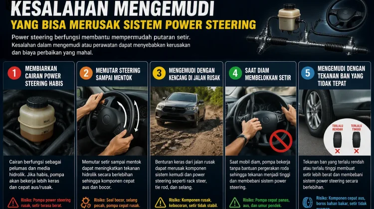 Kesalahan Mengemudi yang Bisa Merusak Sistem Power Steering