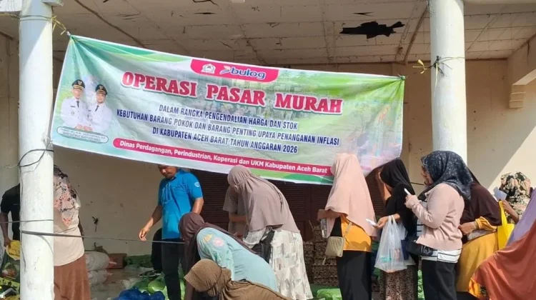Pemkab Aceh Barat Kembali Gelar Pasar Murah, Sembako Bersubsidi Rp210 Ribu/Paket