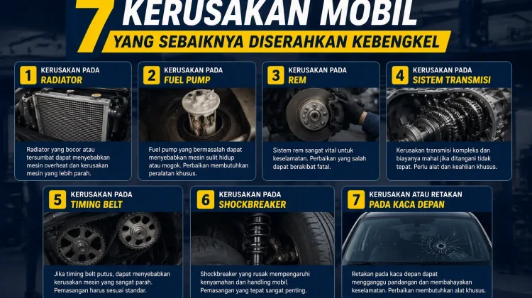 Berikut 7 Kerusakan Mobil yang Sebaiknya Diserahkan Kebengkel