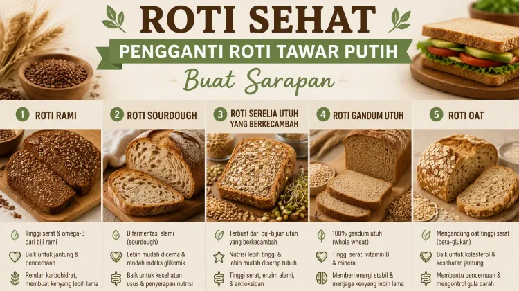Roti Sehat Pengganti Roti Tawar Putih Buat Sarapan