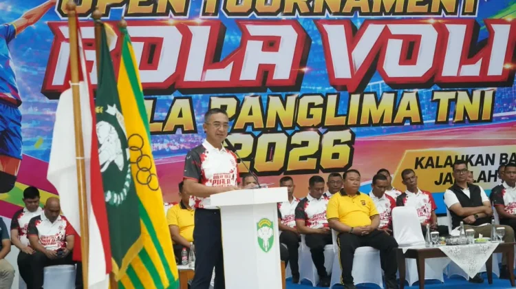 HUT Ke-81 TNI, Pangdam IM Buka Open Tournament Bola Voli