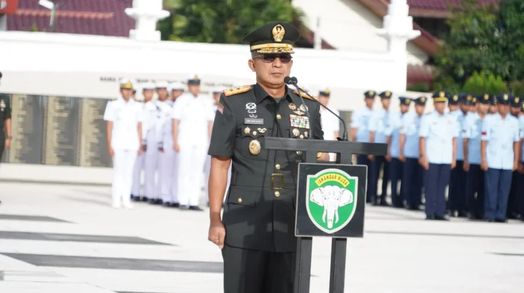 Pangdam IM Pimpin Ziarah Nasional HUT ke-81 TNI di Taman Makam Pahlawan