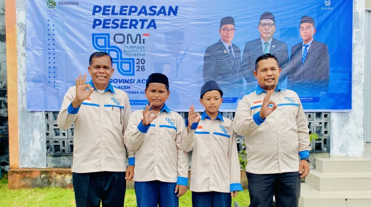 Dua Siswa MIN 16 Aceh Barat Ikuti OMI Tingkat Provinsi