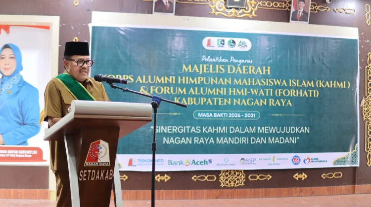 Bupati Nagan Raya Hadiri Pelantikan MD KAHMI dan FORHATI Periode 2026–2031