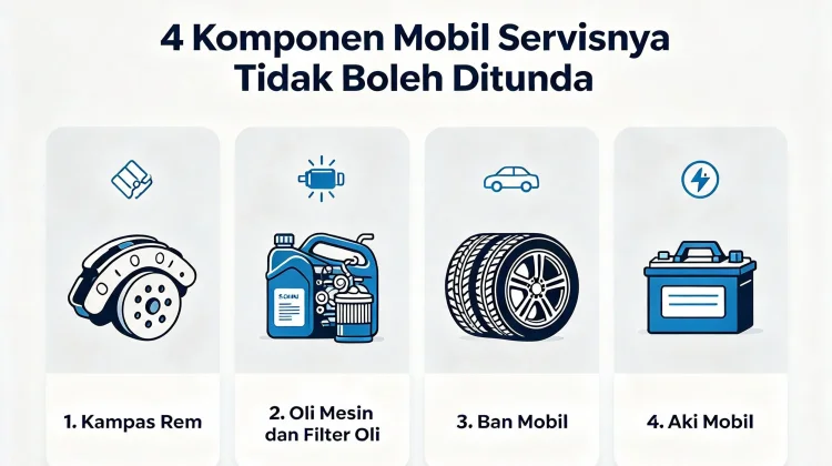 Berikut 4 Komponen Mobil Servisnya Tidak Boleh Ditunda